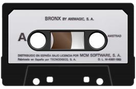Cartridge artwork for Bronx on the Amstrad CPC.
